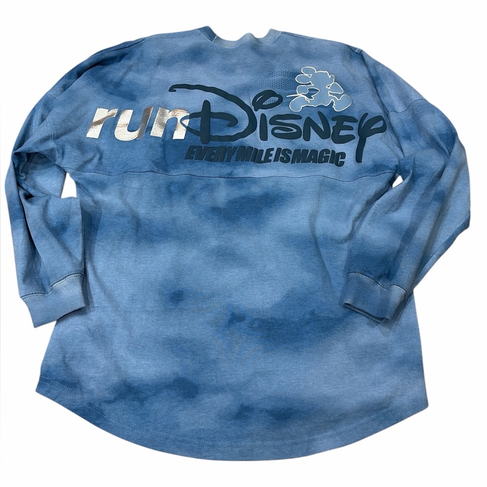 Run Disney Blue Tie Dye Spirit Jersey Size M Disney Parks NWOT